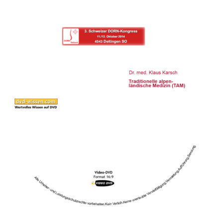 Dr. med. Klaus Karsch: Traditionelle alpenländische Medizin (TAM) 1 DVD-Wissen - Experten Know How - Dokus, Filme, Vorträge, Bücher