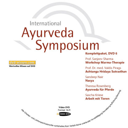 Komplettsatz Video-DVDs des 19. Internationalen Ayurveda-Symposiums 2017 6 DVD-Wissen - Experten Know How - Dokus, Filme, Vorträge, Bücher