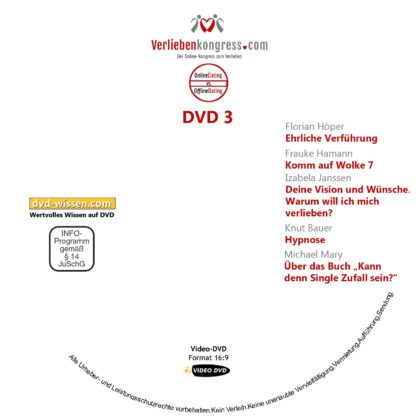 Online-Verlieben-Kongress 2017 auf DVD 5 DVD-Wissen - Experten Know How - Dokus, Filme, Vorträge, Bücher